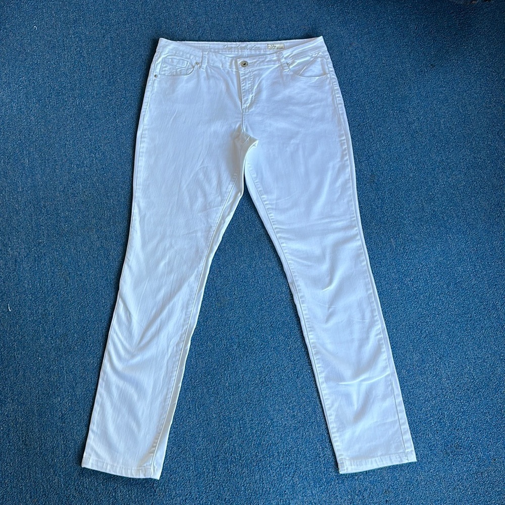 Foxy Jeans White Joy Skinny Jeans Sz 18